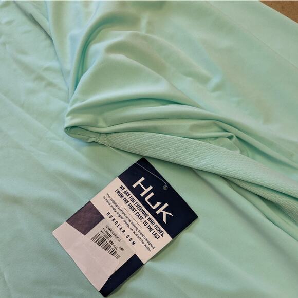 HUK Men Standard VC Pursuit Long Sleeve Shirt-Marlin Bright-Seafoam-2XL-NWT-C295 - Picture 2 of 8